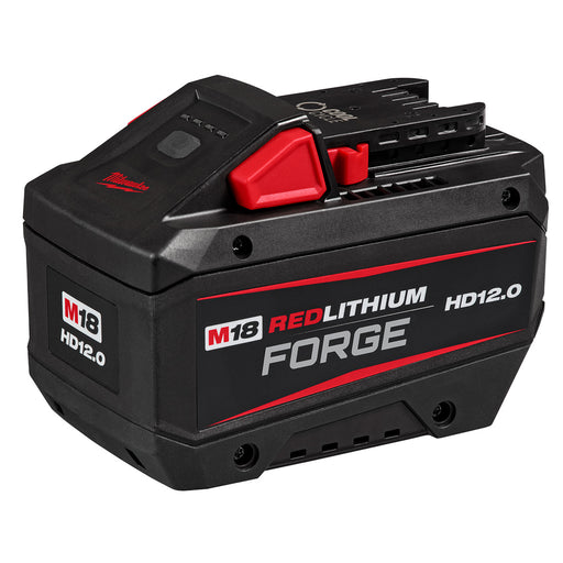 Milwaukee M18™ REDLITHIUM™ FORGE™ HD12.0 Battery on a white background.