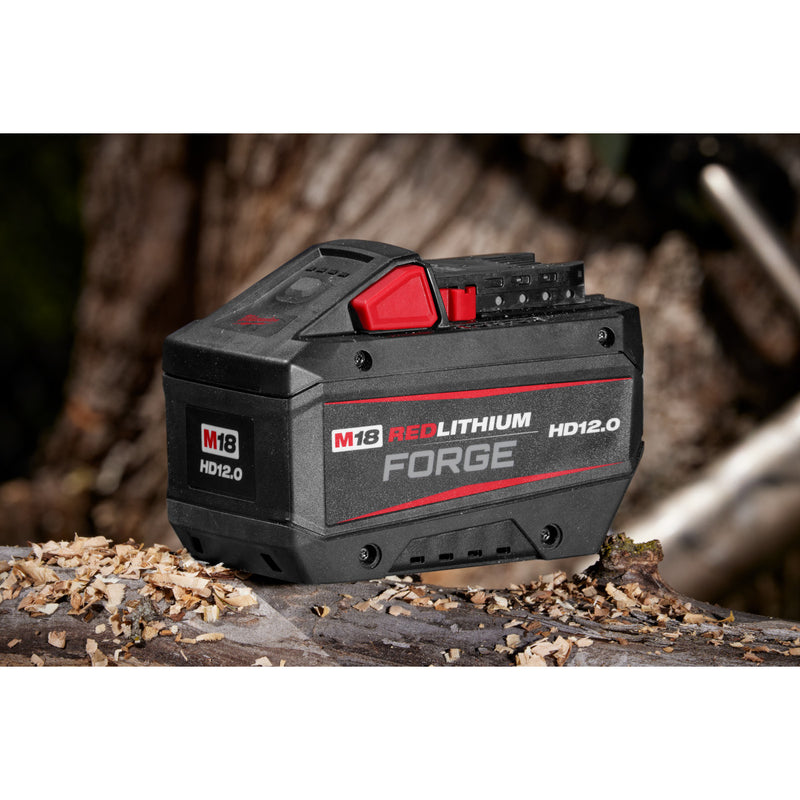 M18™ REDLITHIUM™ FORGE™ HD12.0 Battery in a work shop. 