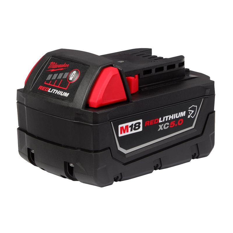 Milwaukee M18™ REDLITHIUM™ XC5.0 Extended Capacity Battery on a white background.