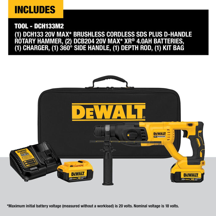 20V MAX* 1 in. Brushless Cordless SDS PLUS D-Handle Rotary Hammer Kit
