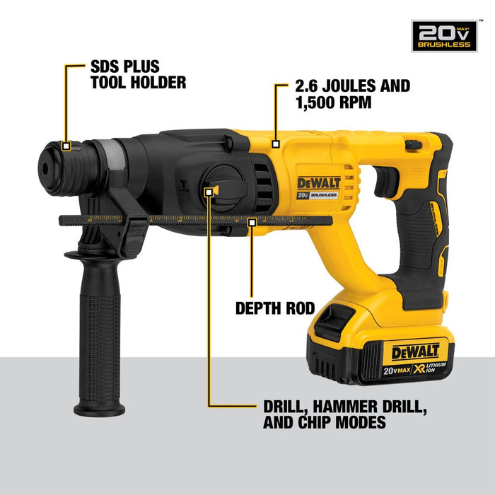 20V MAX* 1 in. Brushless Cordless SDS PLUS D-Handle Rotary Hammer Kit