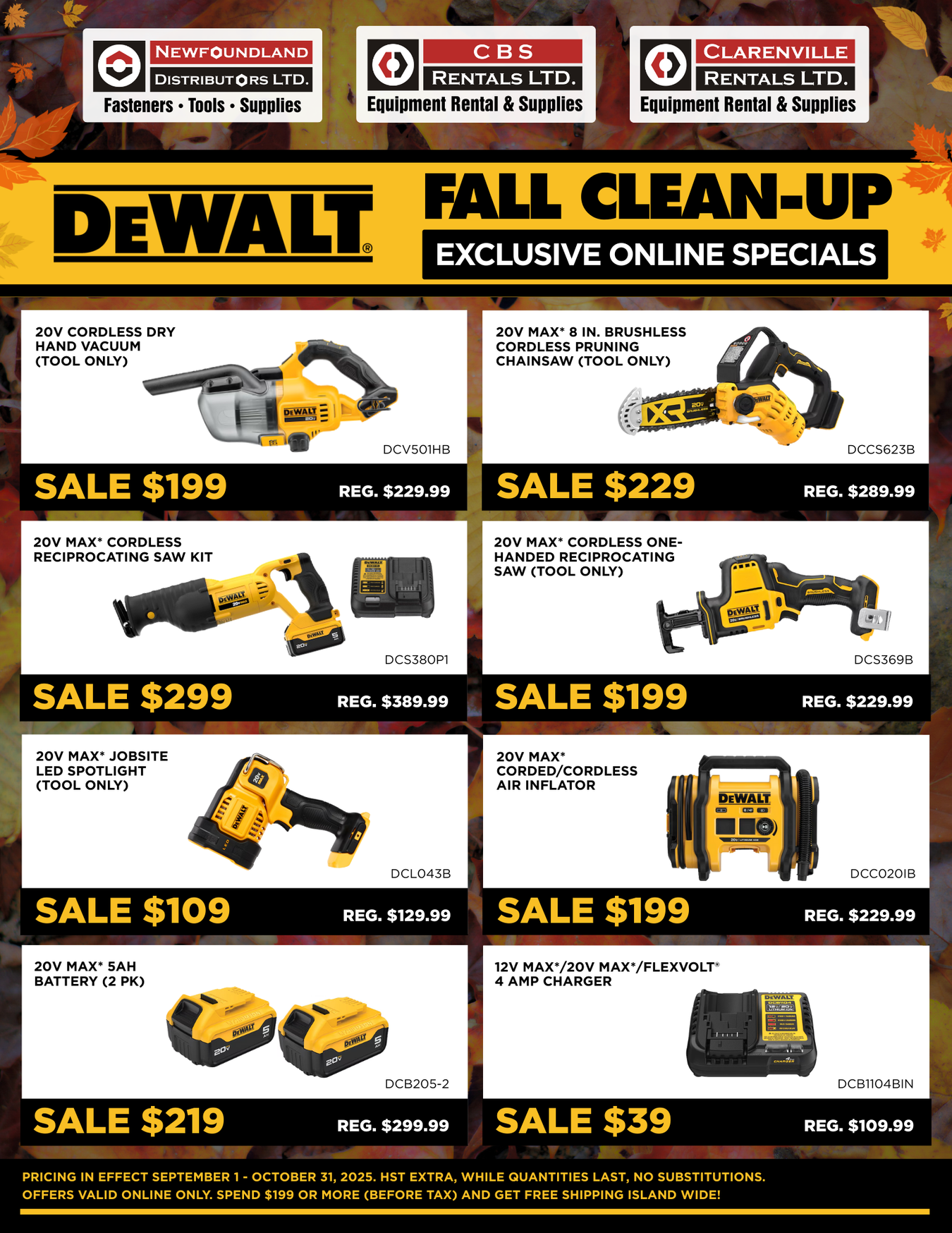 DeWalt Fall Clean-Up