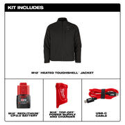 M12™ Heated TOUGHSHELL™ Jacket Kits - Black - Newfoundland Distributors Ltd.