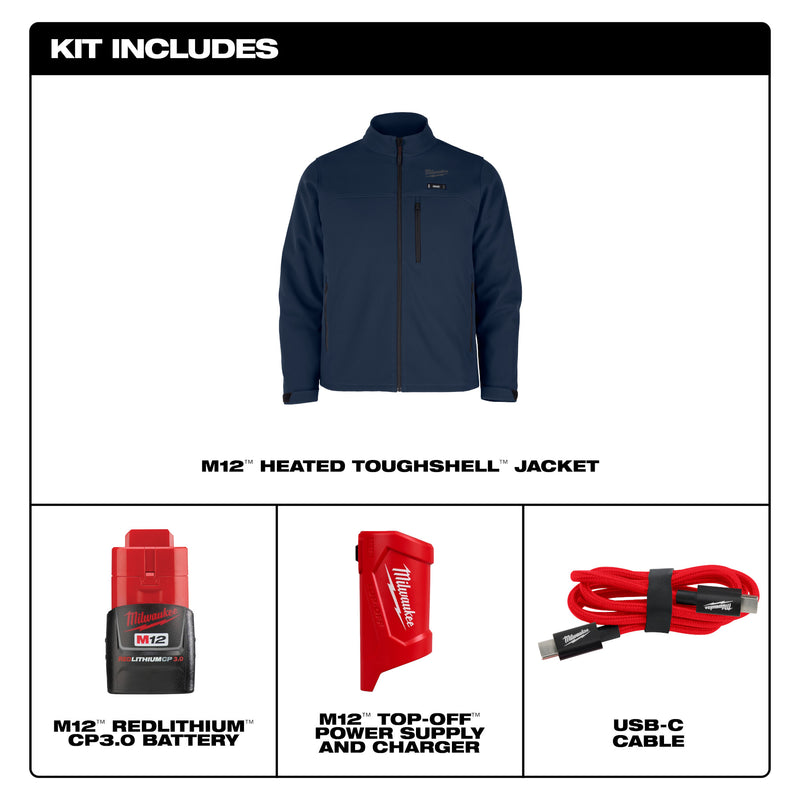M12™ Heated TOUGHSHELL™ Jacket Kit - Blue - Newfoundland Distributors Ltd.