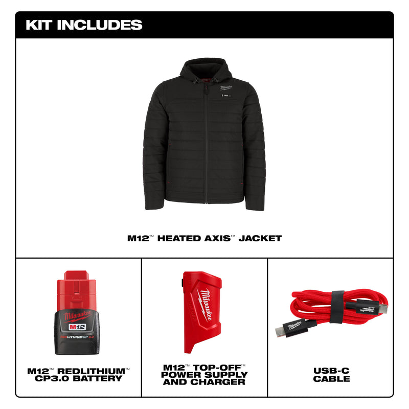 M12™ Heated AXIS™ Jacket Kit - Black - Newfoundland Distributors Ltd.