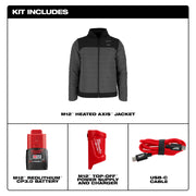 M12™ Heated AXIS™ Jacket Kit - Gray - Newfoundland Distributors Ltd.