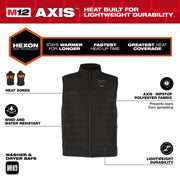 M12™ Heated AXIS™ Vest Kit - Black - Newfoundland Distributors Ltd.