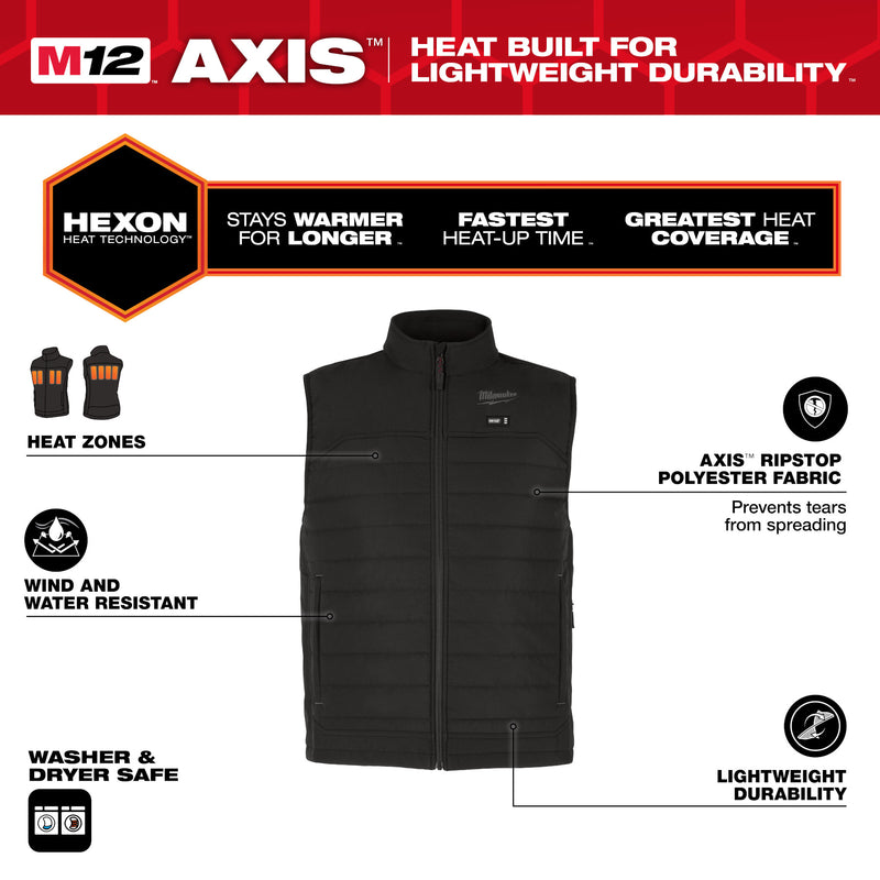 M12™ Heated AXIS™ Vest Kit - Black - Newfoundland Distributors Ltd.