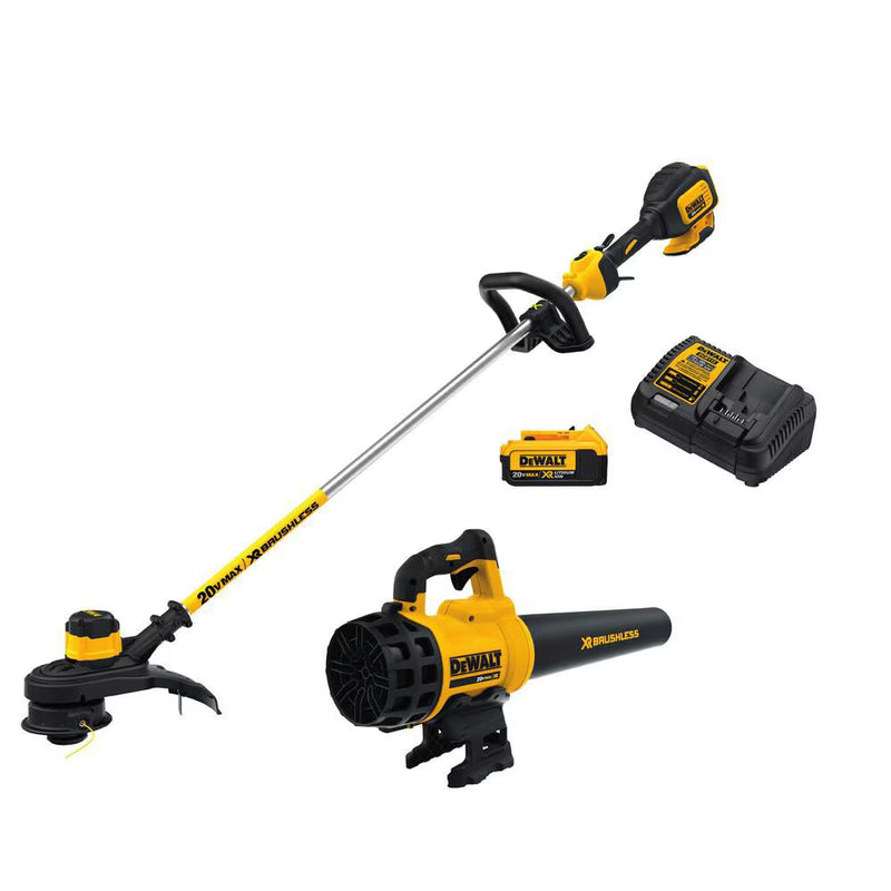 20V MAX* XR Brushless Cordless String Trimmer and Blower Combo Kit